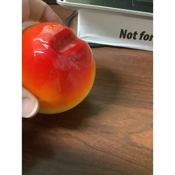 Embossed Large Orange Ombré 🍑 Peach Glass Decor - Picture 5 of 5